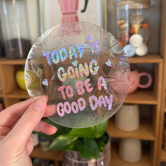 Today is Going to be a Good Day🌈 Suncatcher Sticker 🌈 Autocollant Magique Attrape-Soleil