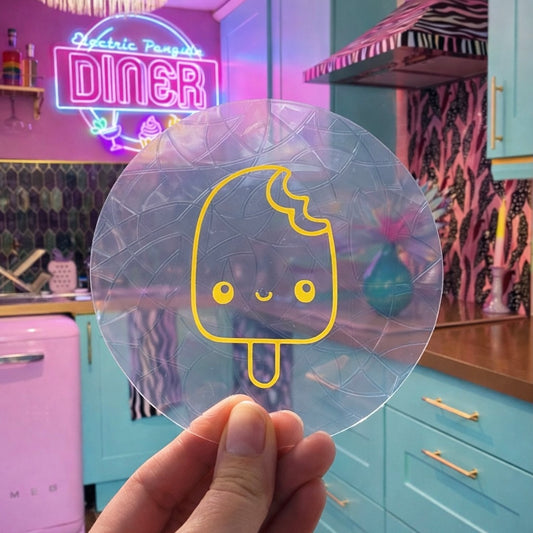 Glace Esquimau 🌈 Suncatcher Sticker 🌈 Autocollant Magique Attrape-Soleil