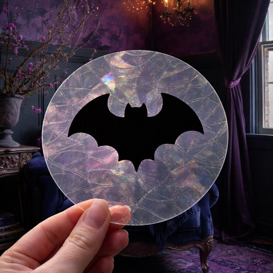 Chauve Souris 🌈 Suncatcher Sticker 🌈 Autocollant Magique Attrape-Soleil