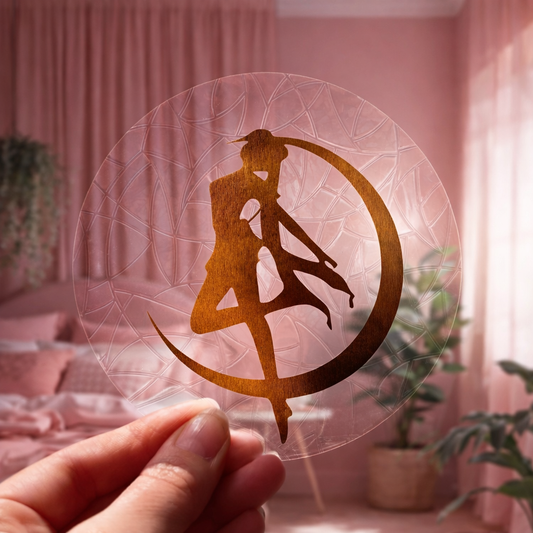 Sailor Moon Lune 🌈 Suncatcher Sticker 🌈 Autocollant Magique Attrape-Soleil