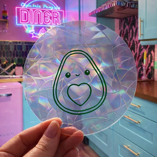 Avocat 🌈 Suncatcher Sticker 🌈 Autocollant Magique Attrape-Soleil