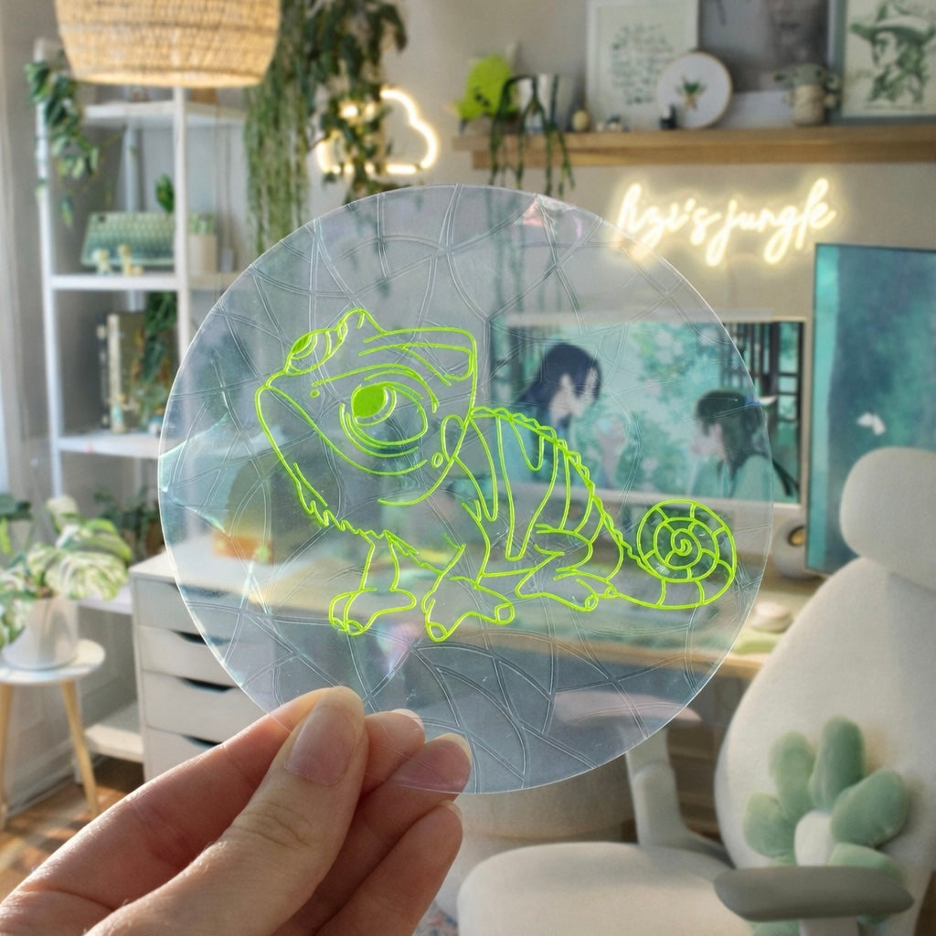 Pascal Raiponce 🌈 Suncatcher Sticker 🌈 Autocollant Magique Attrape-Soleil