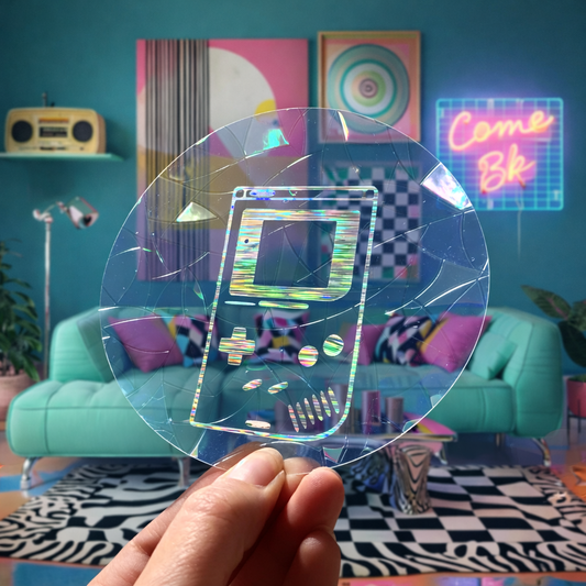 Gameboy 🌈 Suncatcher Sticker 🌈 Autocollant Magique Attrape-Soleil