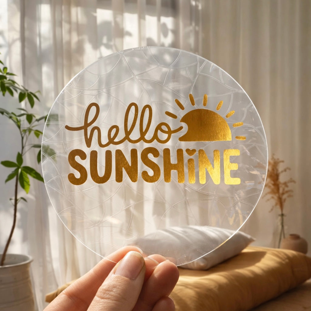 Hello sunshine 🌈 Suncatcher Sticker 🌈 Autocollant Magique Attrape-Soleil