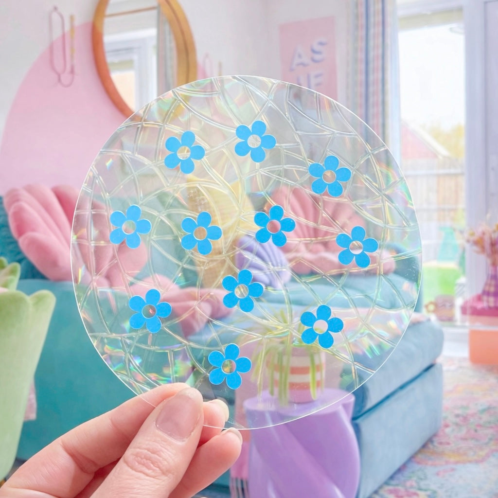 Mini Fleurs 🌈  Suncatcher Sticker 🌈 Autocollant Magique Attrape-Soleil