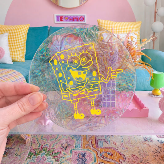 Bob l’éponge 🌈 Suncatcher Sticker 🌈 Autocollant Magique Attrape-Soleil