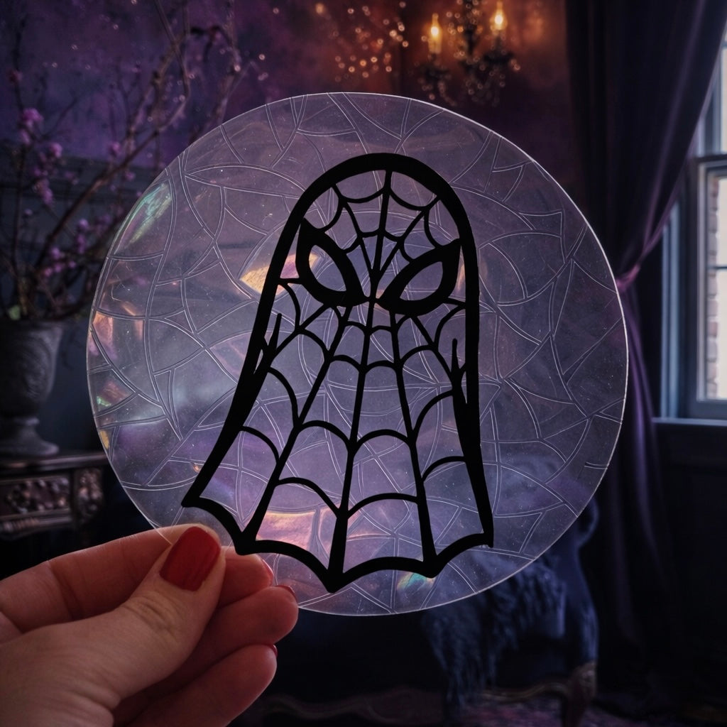 Fantôme Spiderman 🌈 Suncatcher Sticker 🌈 Autocollant Magique Attrape-Soleil