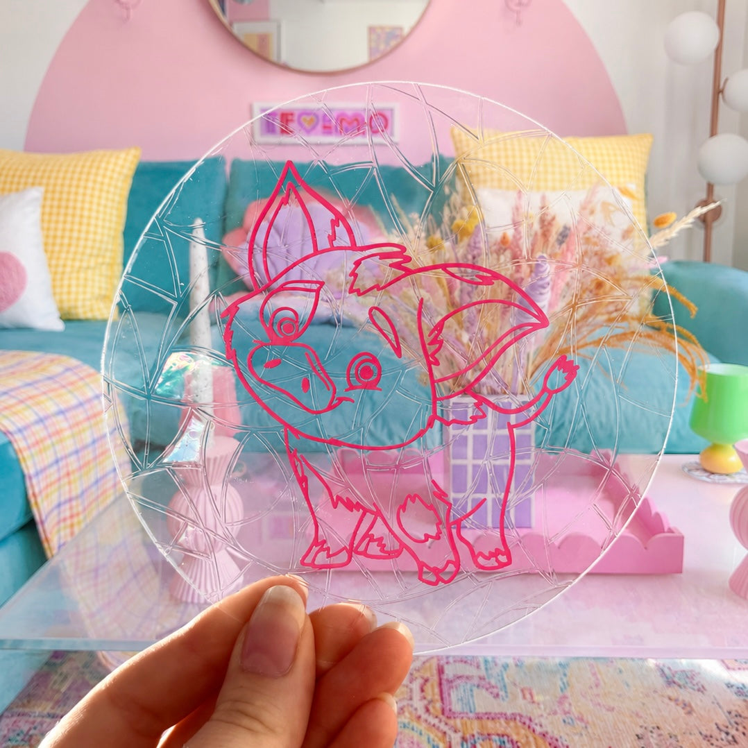 Cochon Pua 🌈 Suncatcher Sticker 🌈 Autocollant Magique Attrape-Soleil