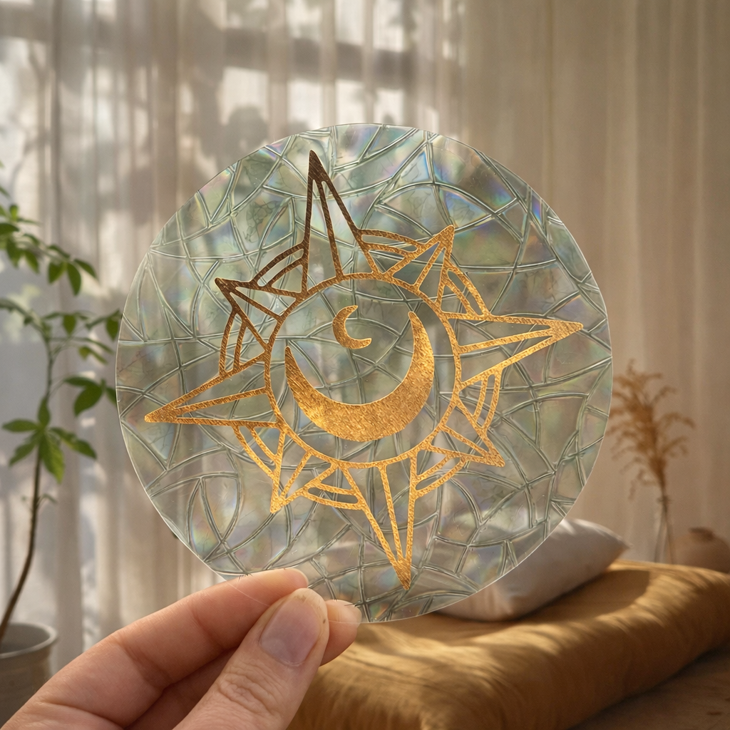 Talisman lune 🌈 Suncatcher Sticker 🌈 Autocollant Magique Attrape-Soleil