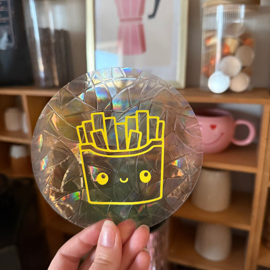 Frites 🌈 Suncatcher Sticker 🌈 Autocollant Magique Attrape-Soleil