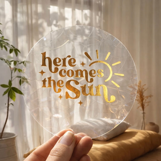 Here comes the sun 🌈 Suncatcher Sticker 🌈 Autocollant Magique Attrape-Soleil