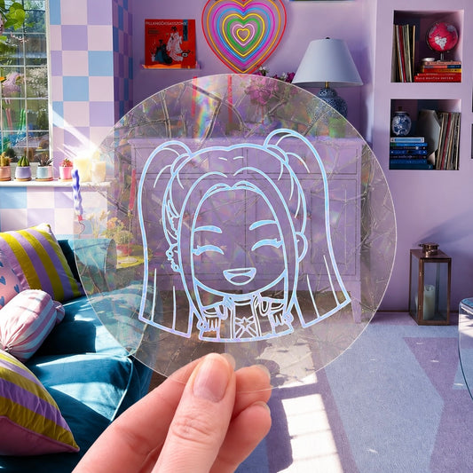 Mira K-POP Demon Hunters 🌈 Suncatcher Sticker 🌈 Autocollant Magique Attrape-Soleil
