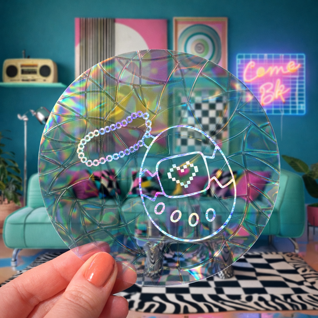 Tamagotchi 🌈 Suncatcher Sticker 🌈 Autocollant Magique Attrape-Soleil
