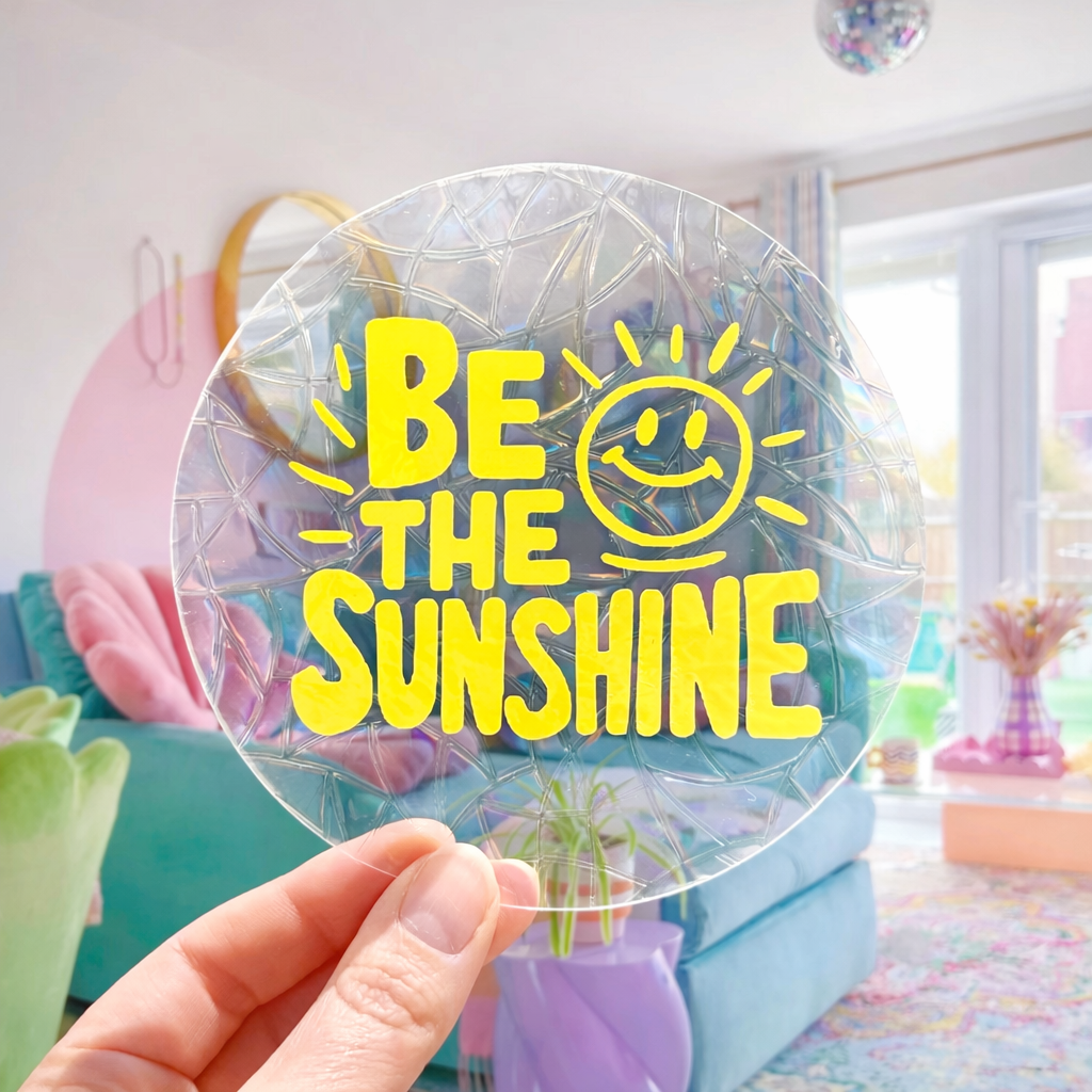 Be the sunshine 🌈 Suncatcher Sticker 🌈 Autocollant Magique Attrape-Soleil