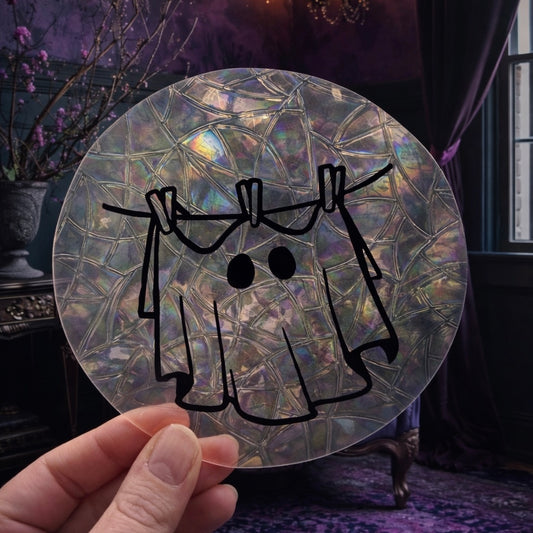 Fantôme Fil à Linge 🌈 Suncatcher Sticker 🌈 Autocollant Magique Attrape-Soleil