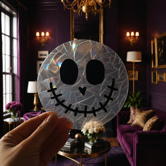 Jack Skellington 🌈 Suncatcher Sticker 🌈 Autocollant Magique Attrape-Soleil