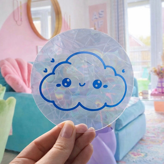Nuage 🌈 Suncatcher Sticker 🌈 Autocollant Magique Attrape-Soleil