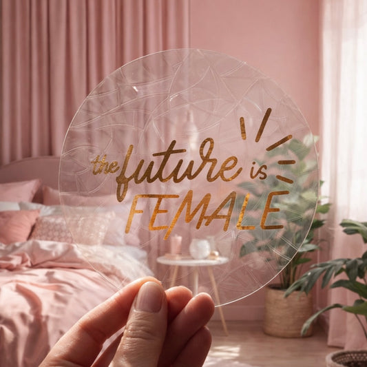 The future is female 🌈 Suncatcher Sticker 🌈 Autocollant Magique Attrape-Soleil