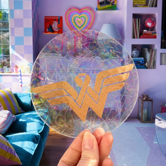 Ruban wonder Woman 🌈 Suncatcher Sticker 🌈 Autocollant Magique Attrape-Soleil