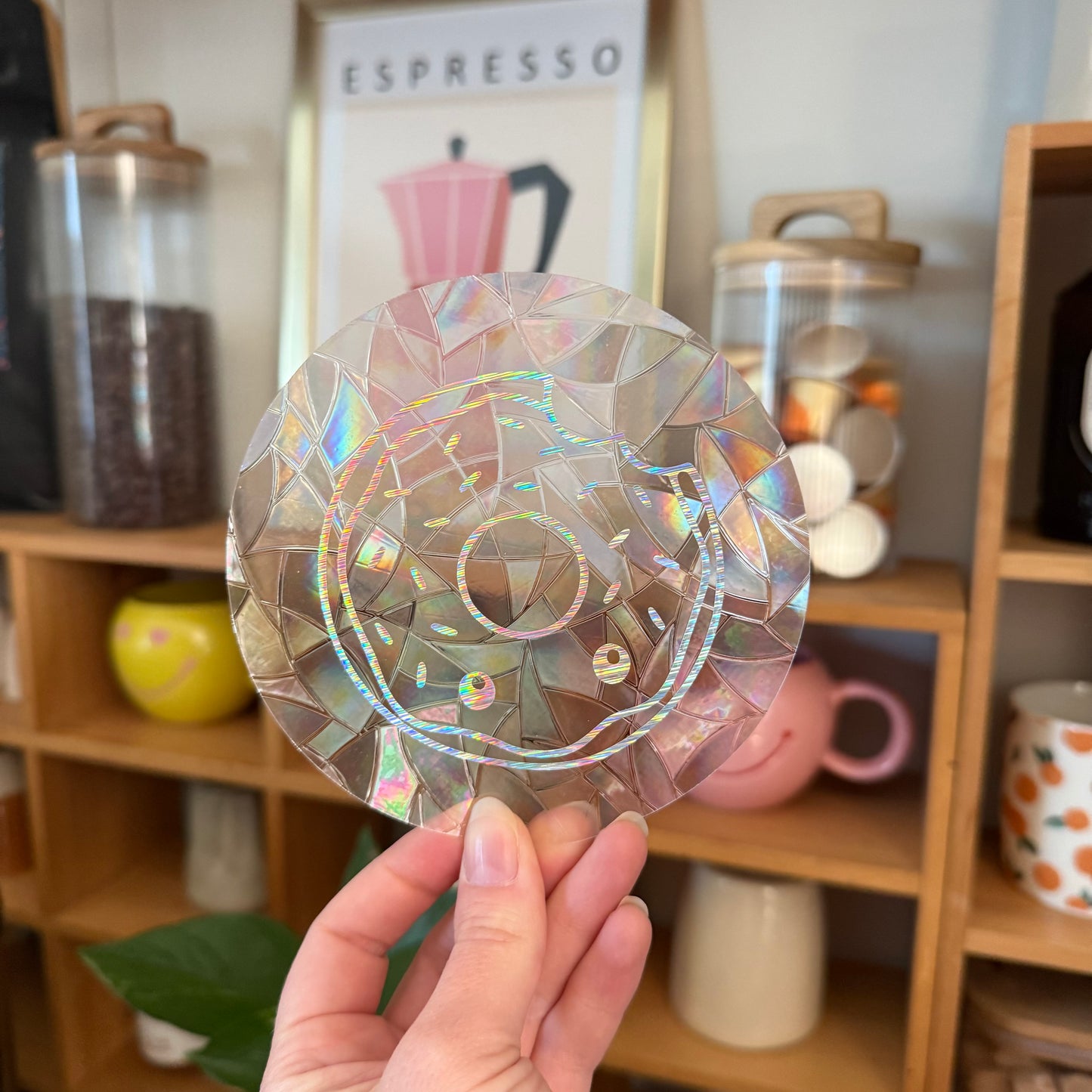 Donut 🌈 Suncatcher Sticker 🌈 Autocollant Magique Attrape-Soleil