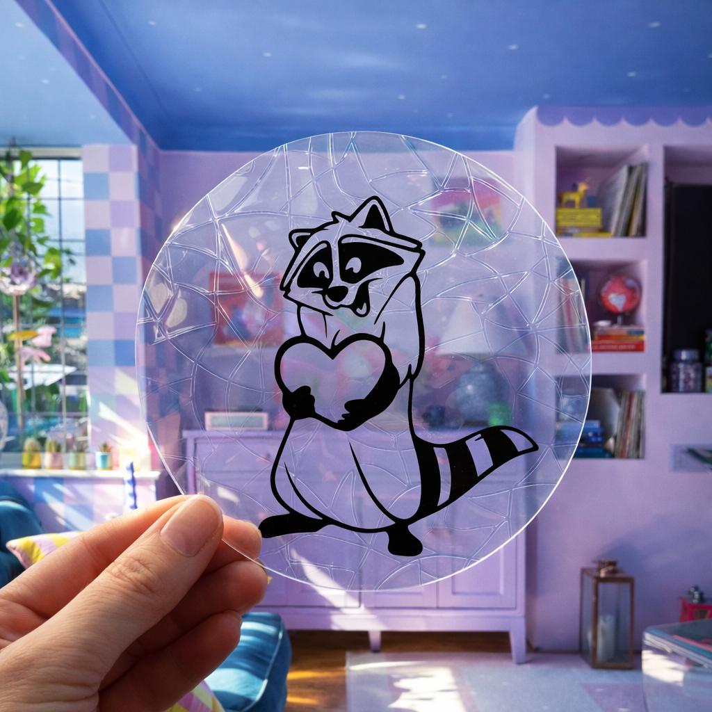 Meeko🌈 Suncatcher Sticker 🌈 Autocollant Magique Attrape-Soleil
