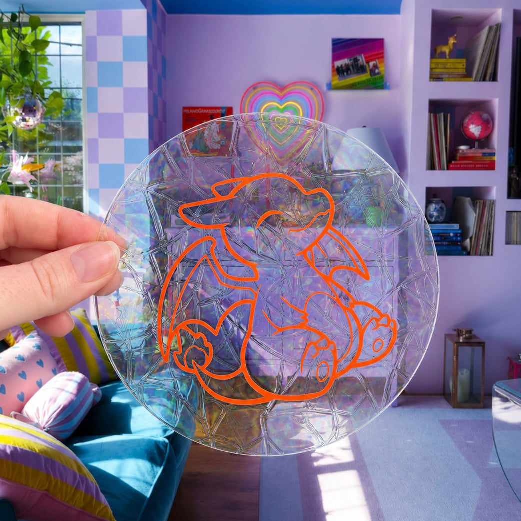 Pokémon Reptincel 🌈 Suncatcher Sticker 🌈 Autocollant Magique Attrape-Soleil