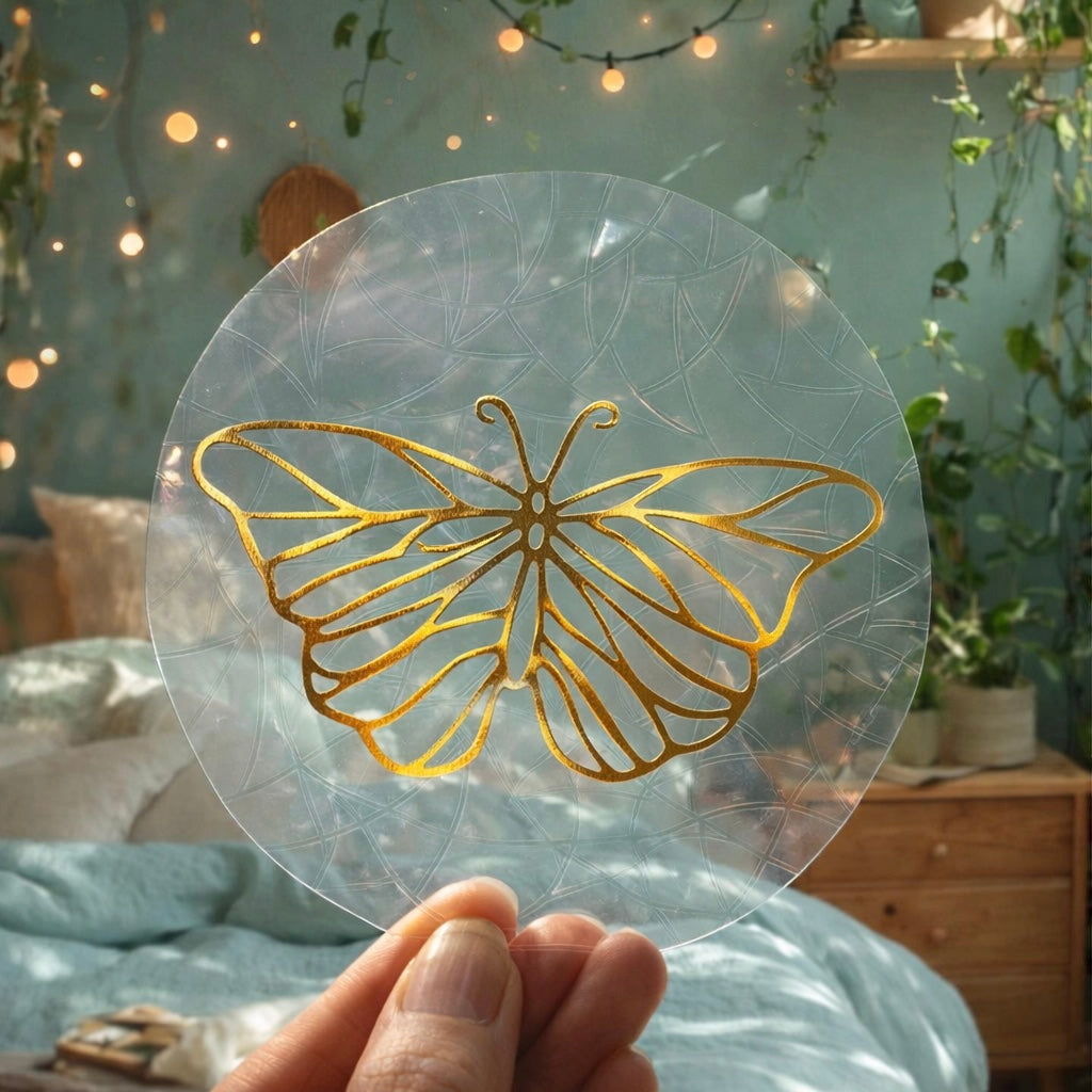 Papillon simple 🌈 Suncatcher Sticker 🌈 Autocollant Magique Attrape-Soleil