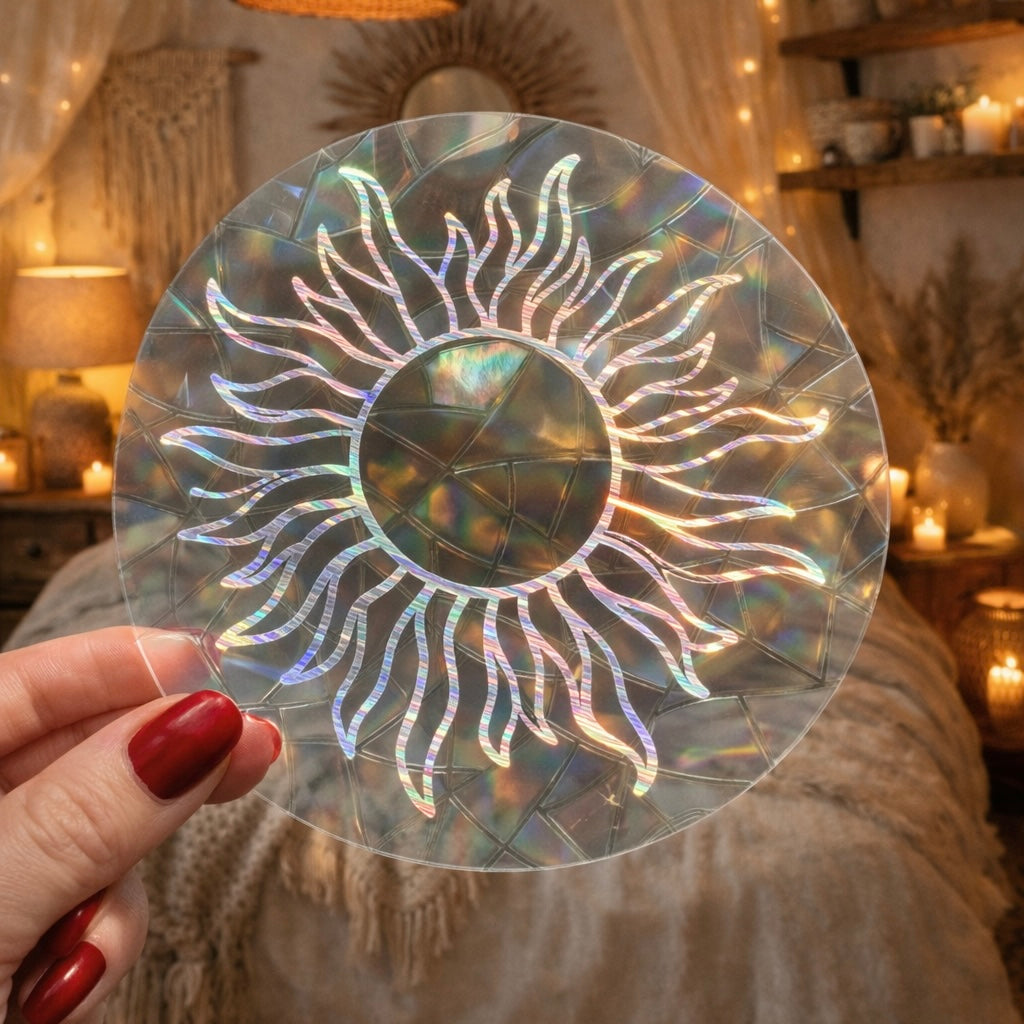 Soleil  🌈 Suncatcher Sticker 🌈 Autocollant Magique Attrape-Soleil