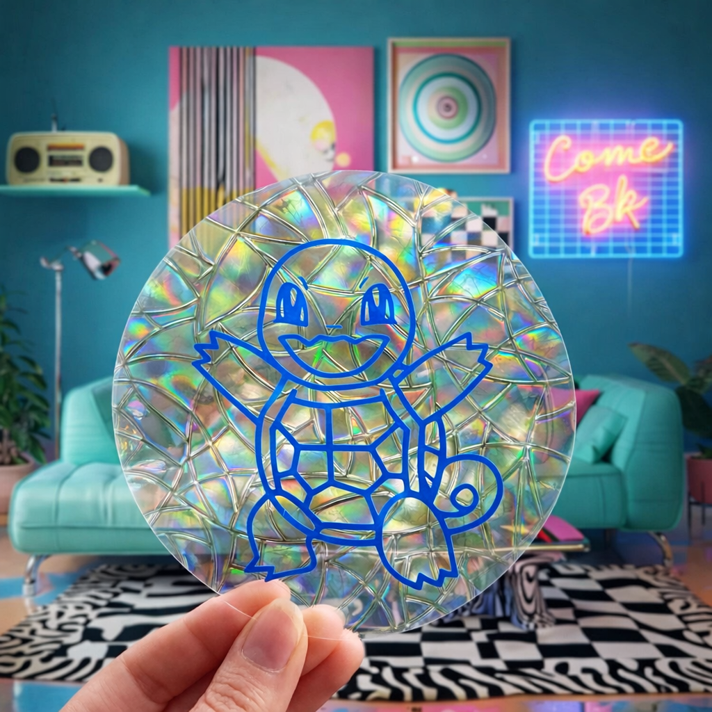 Pokémon Carapuce 🌈 Suncatcher Sticker 🌈 Autocollant Magique Attrape-Soleil